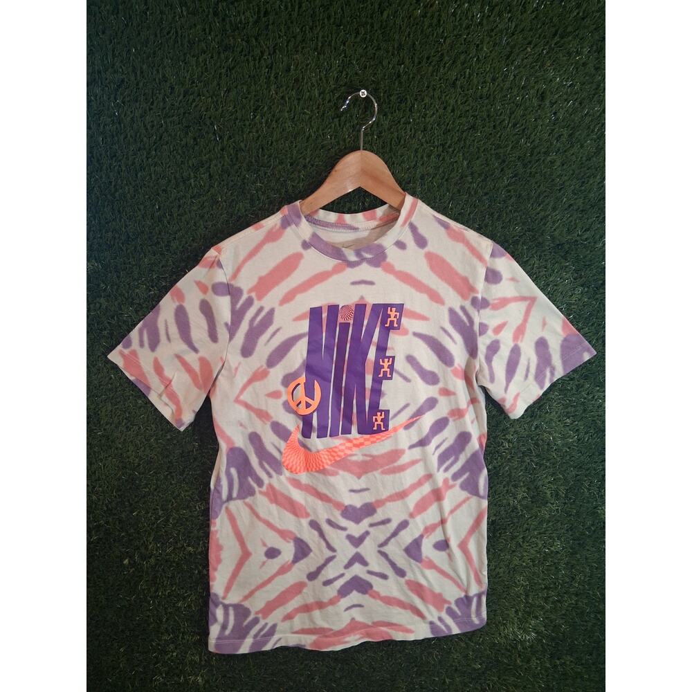 Nike The Nike Tee Tie Dye Peace Sign Swoosh Festival Graphic T-Shirt Medium M